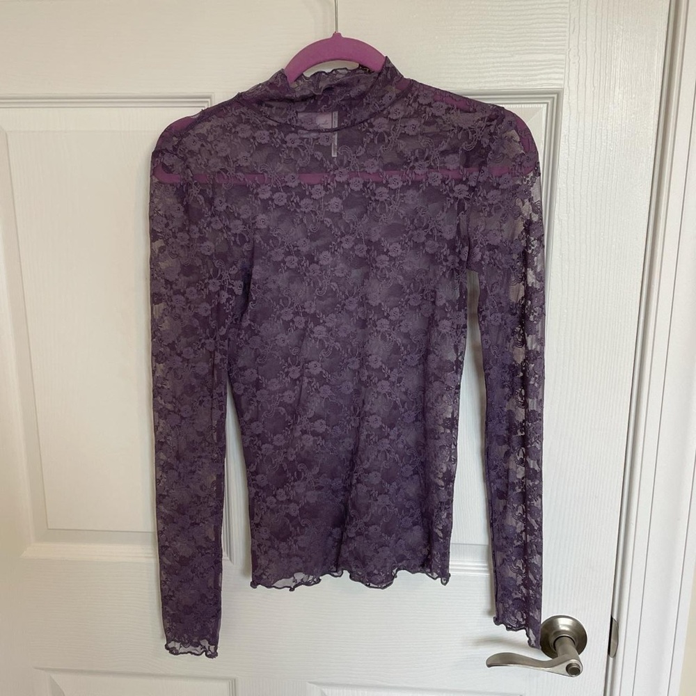 Urban Outfitters Purple Lace Blouse